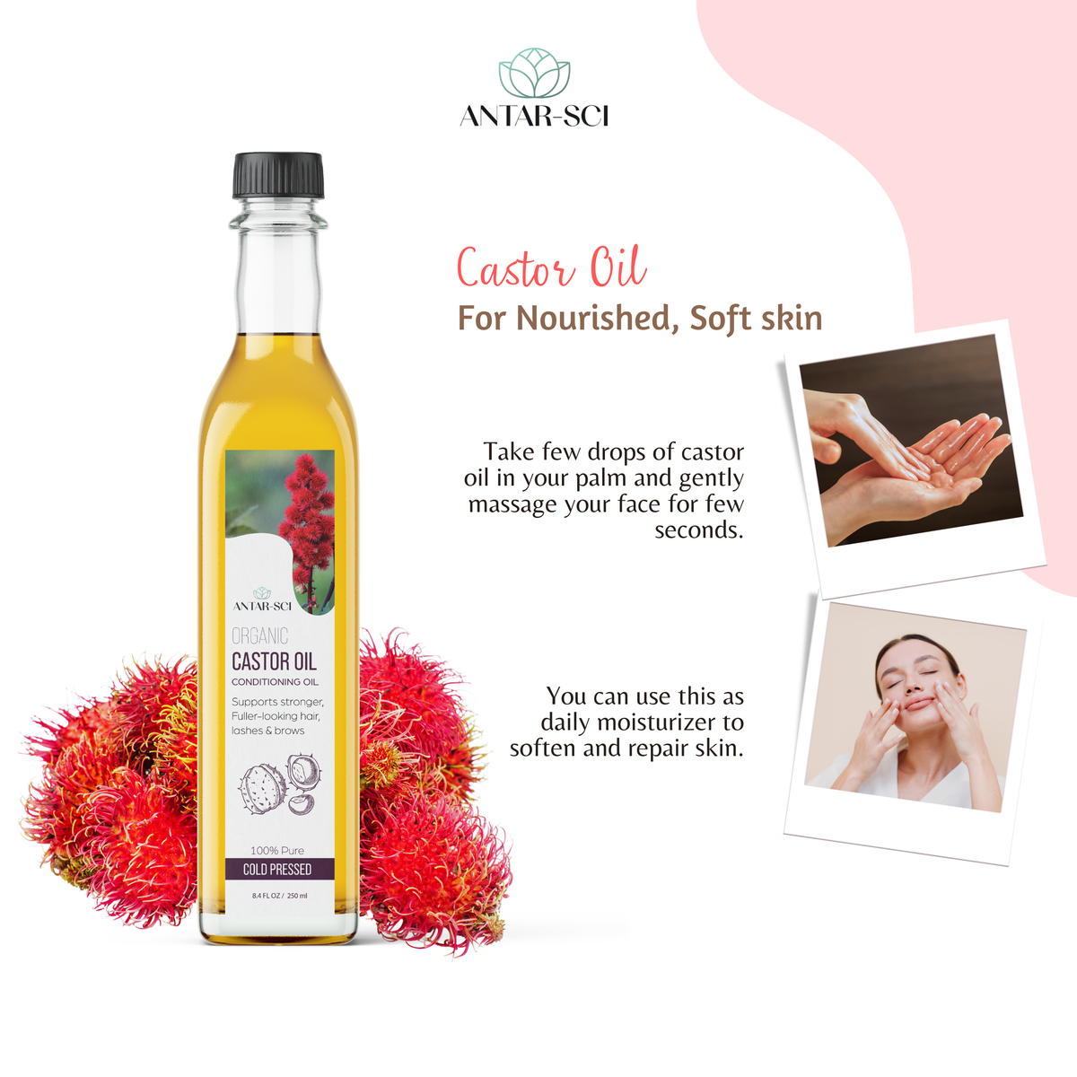 100% Pure Cold Pressed Castor Oil | 250ml