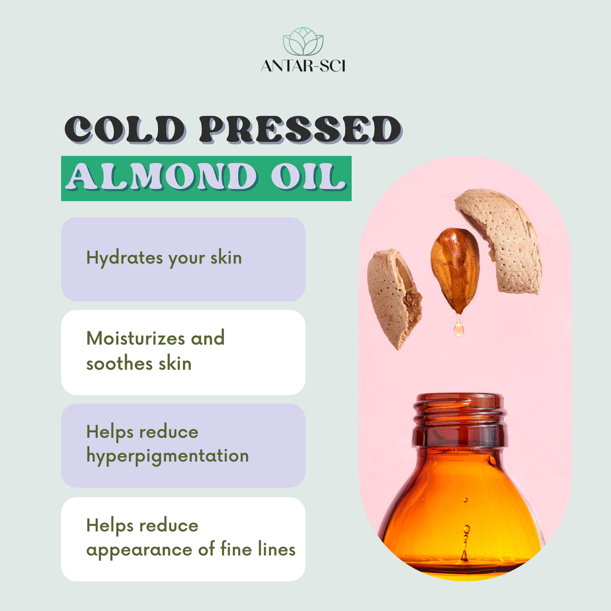 100% Pure Cold Pressed Sweet Almond Oil | 250ml