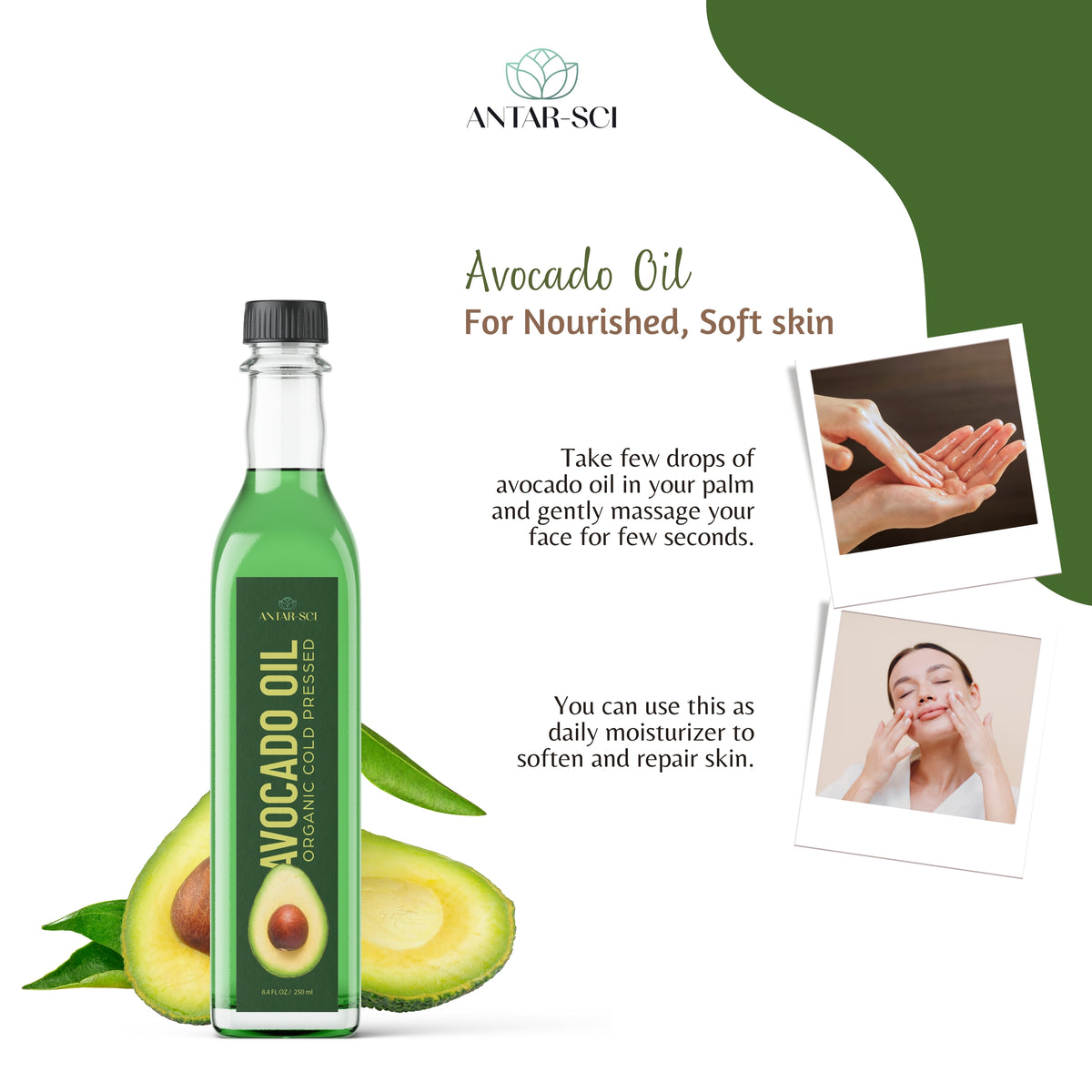 100% Pure Cold Pressed Avocado Oil | 250 ml