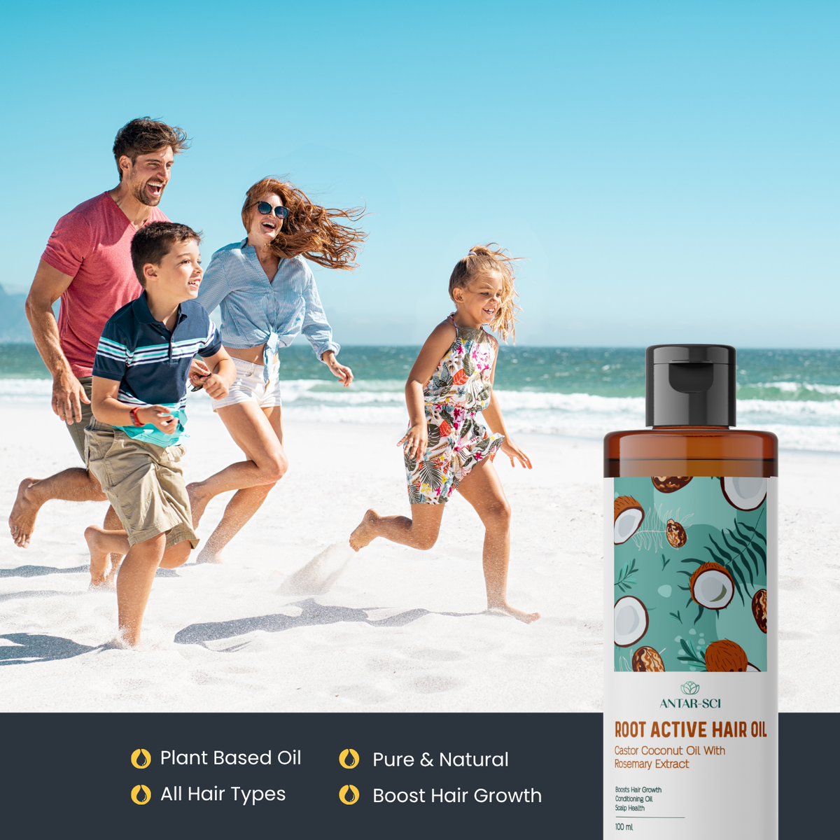 Root Active Hair Oil | 3x Hair Growth with Castor, Coconut Oil and Rosemary Extract