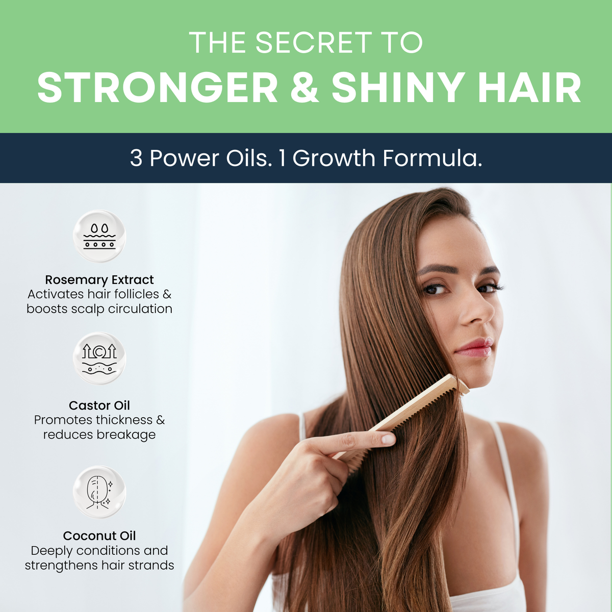 Root Active Hair Oil | 3x Hair Growth with Castor, Coconut Oil and Rosemary Extract