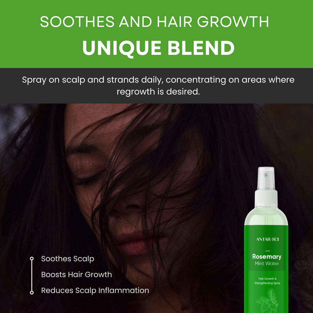 Rosemary Mint Water Mist Spray | Hair Growth & Hair Strengthening Formula