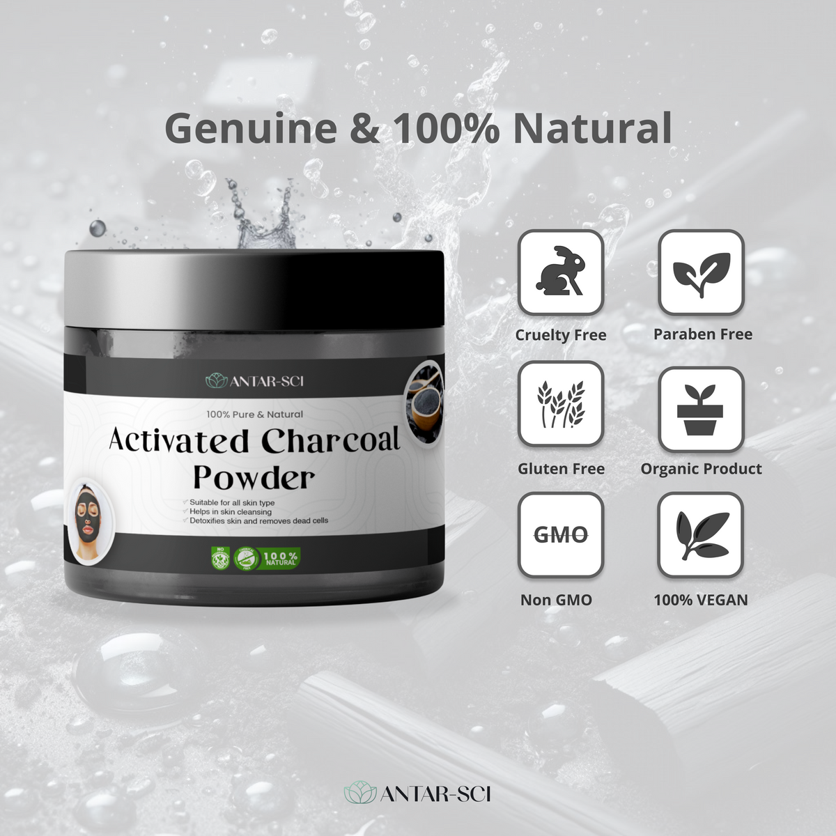 Pure & Natural Activated Charcoal Powder