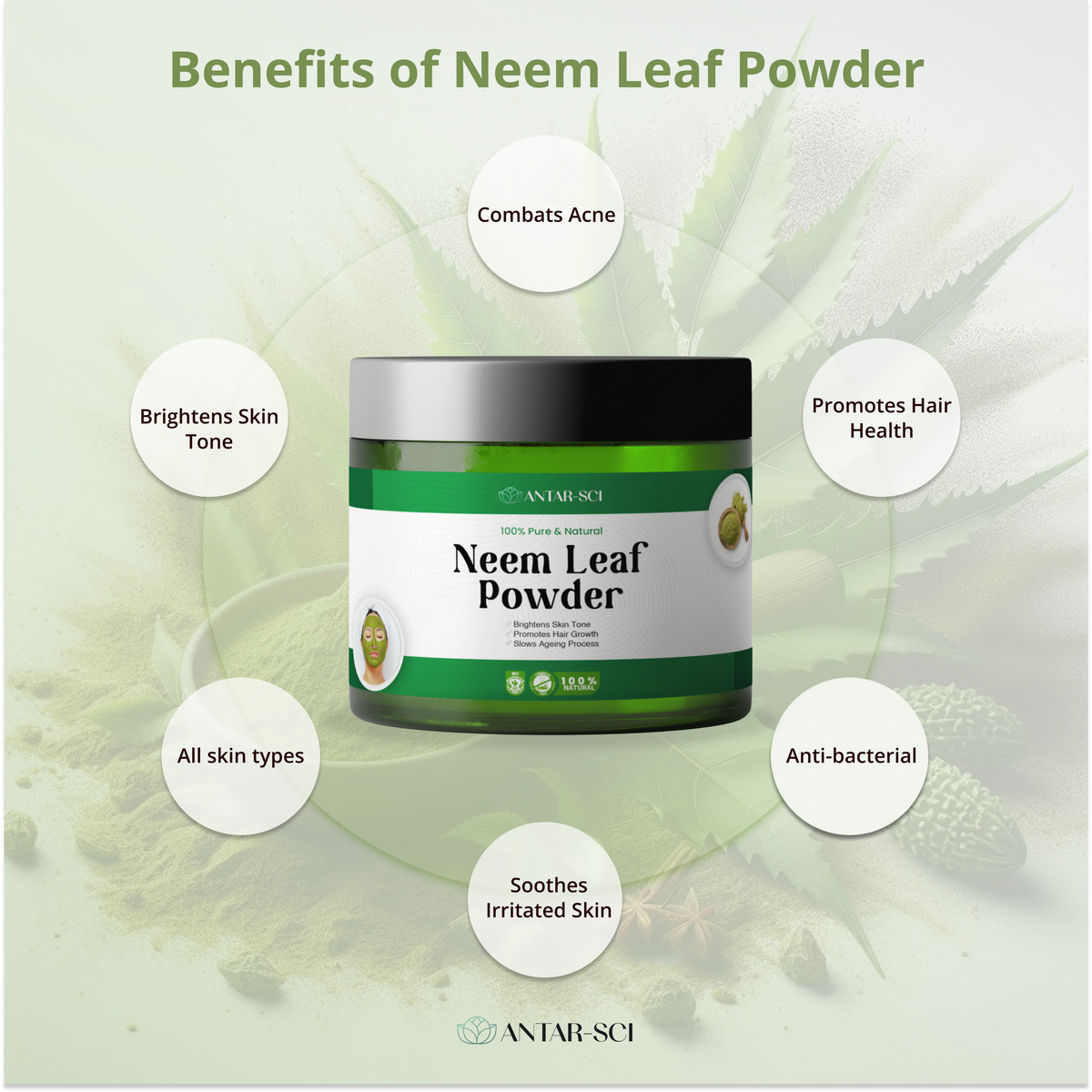 100% Pure & Natural Neem Leaf Powder