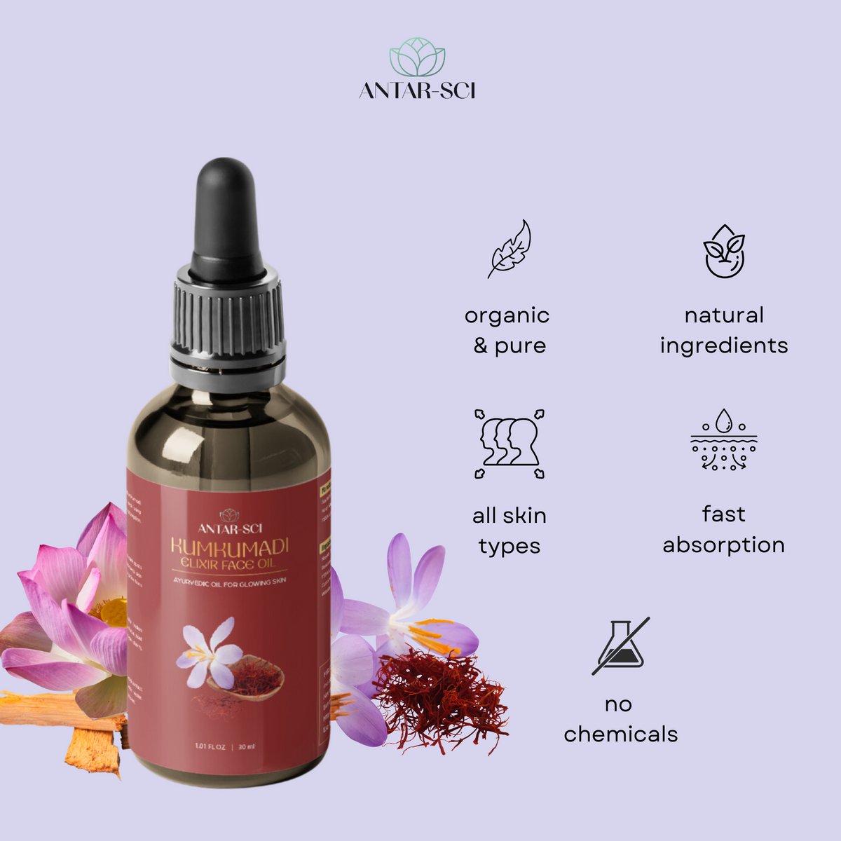 Ayurvedic Kumkumadi Gold Oil for Glowing Skin | 30ml