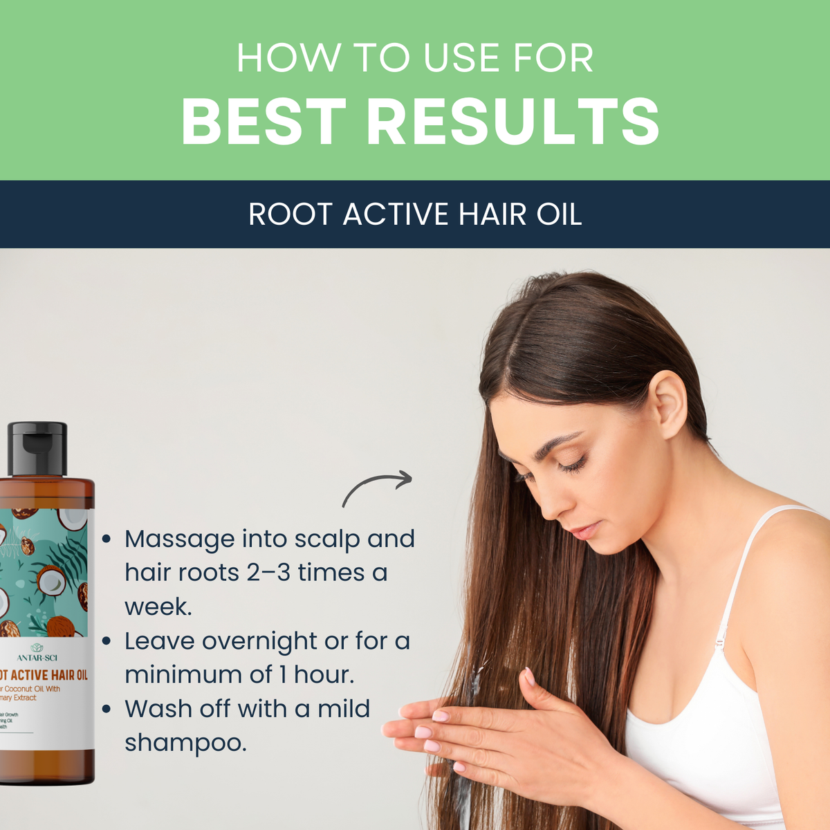 Root Active Hair Oil | 3x Hair Growth with Castor, Coconut Oil and Rosemary Extract