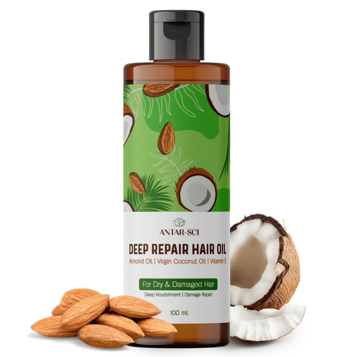 Deep Repair Hair Oil | For Dry & Damaged Hair | With Almond, Virgin Co ...